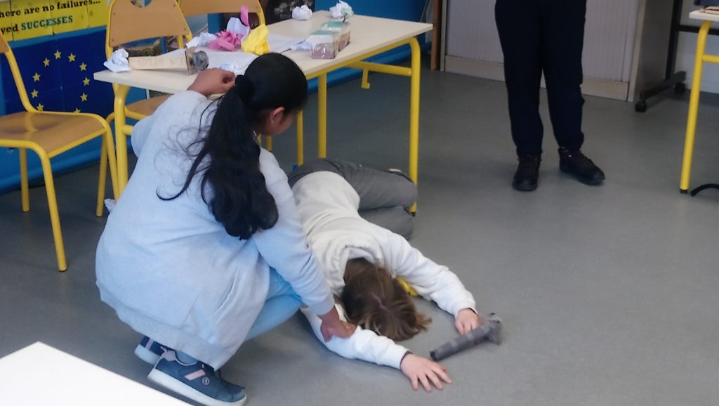 Students in Jason's classroom practice role-play